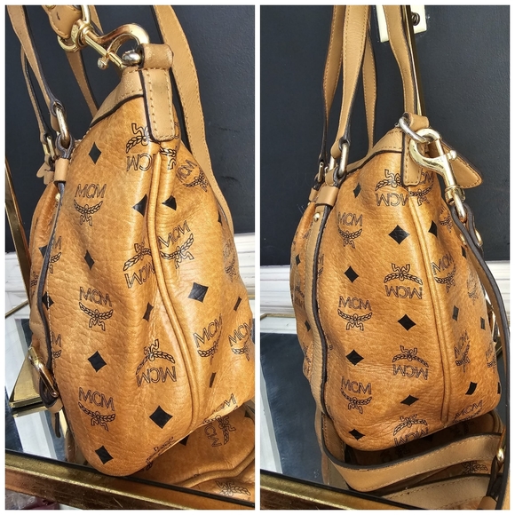 MCM Visetos Cognac Handbag/Shoulder bag Brown - Picture 9 of 13